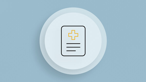 Symbolic image showing a document, in this case a certificate of incapacity for work.