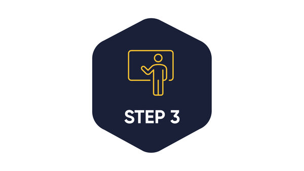 Abbildung zeigt ein Symbol für Schritt 3