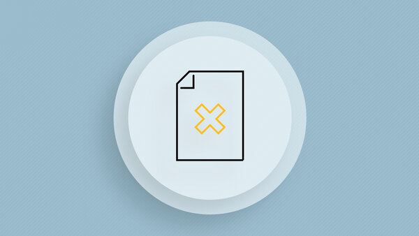 Symbolic image with a document, in this case a notice of termination.