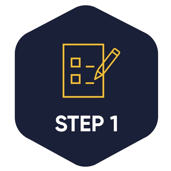 Symbol for step 1.