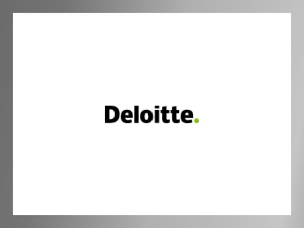 Logo of Deloitte GmbH on a white background with a silver border.